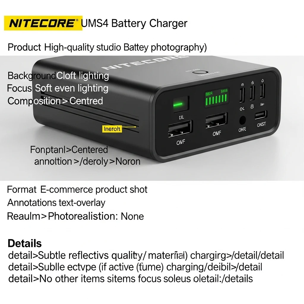 Nitecore UMS4 battery charger
